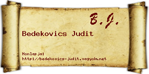 Bedekovics Judit névjegykártya